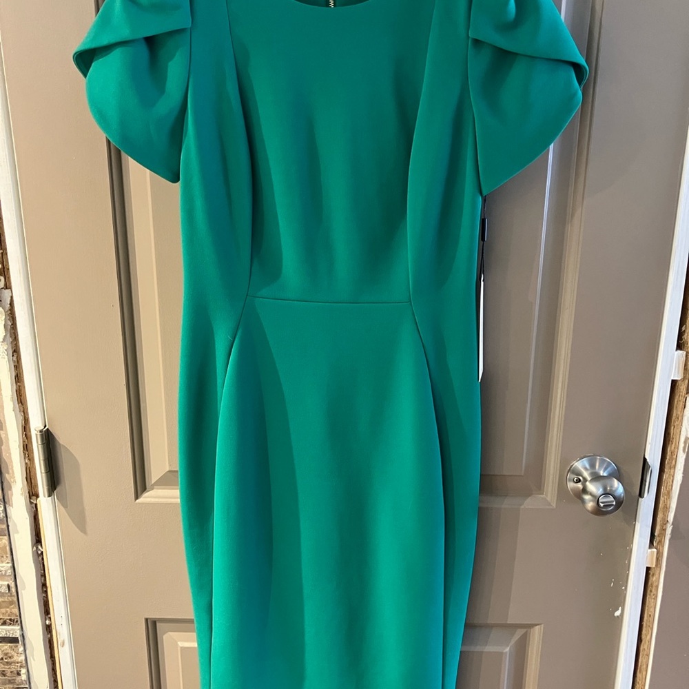NWT Calvin Klein Green Pencil Dress Size 4